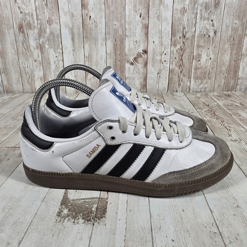 Adidas Samba OG White Black Gum B75806 Womens Size 5.5‎ Low Top Sneakers